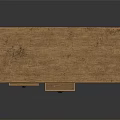 Wooden TV Stand With Brown Finish And Three Drawers For Living Room