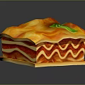 Delicious Homemade Lasagna With Layers Of Cheese Tomato Sauce And Fresh Basil