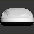 White Oval Smooth Surface Household Storage Container For Home Organization 3d model