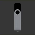 Sleek Metal USB Flash Drive With Black And Silver Design For Computer Storage