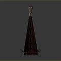 Elegant Wooden Harp With Golden Strings And Decorative Wooden Frame Base