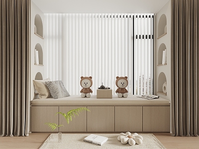 Bay window cabinet model