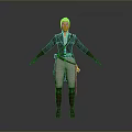 A Woman In Dark Coat White Pants And Brown Boots With Belt And Outstretched Arms