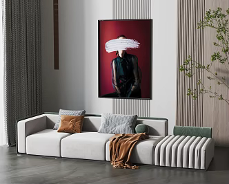 Modern Multiplayer Sofa 3d model