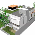 Modern Detached Villa With Green Roof Terrace Swimming Pool And Surrounding Trees