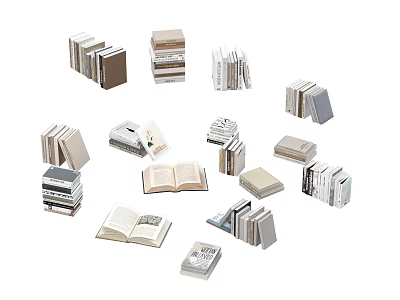 Modern Books Book Storage Rack 3d model