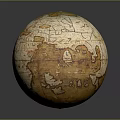Vintage Globe Decorative Ornament Set for Tabletop Antique Style Home Decor