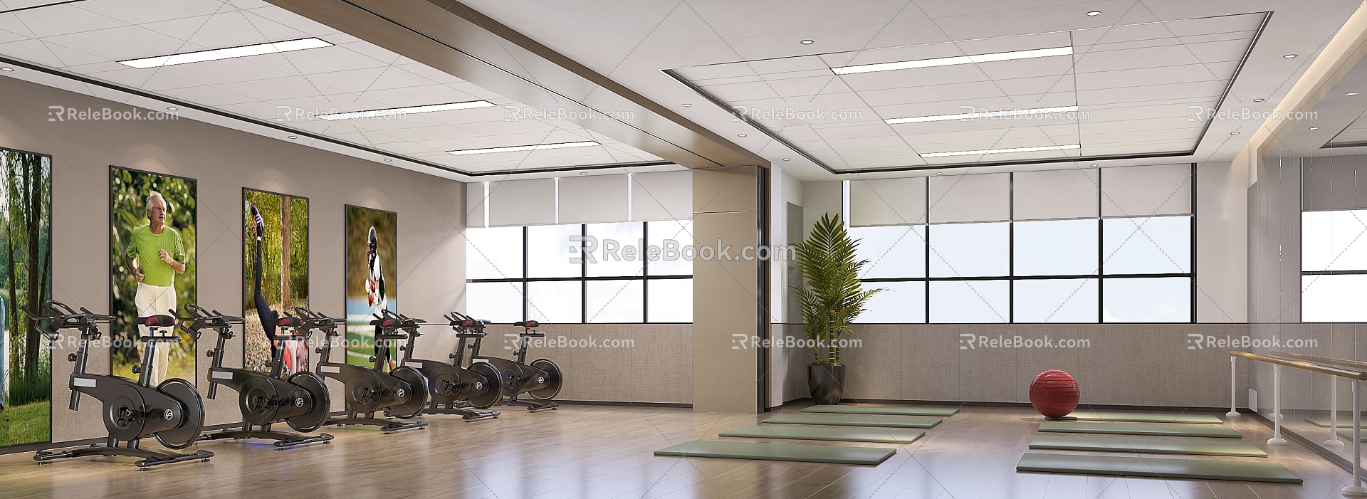 Modern Gym 3d model