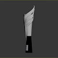 Sleek Modern Torch Design Featuring Silver Body Orange Flame And Black Base With Number 1