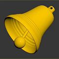 Golden Bell Sculpture With Intricate Carving Shiny Polished Surface And Artistic Decorative Design