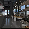 Modern Bakery Interior With Glass Display Case And Fresh Bread Selection