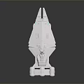 Futuristic Silver Gray Spaceship With Aerodynamic Design Blue Engines And Detailed Structure