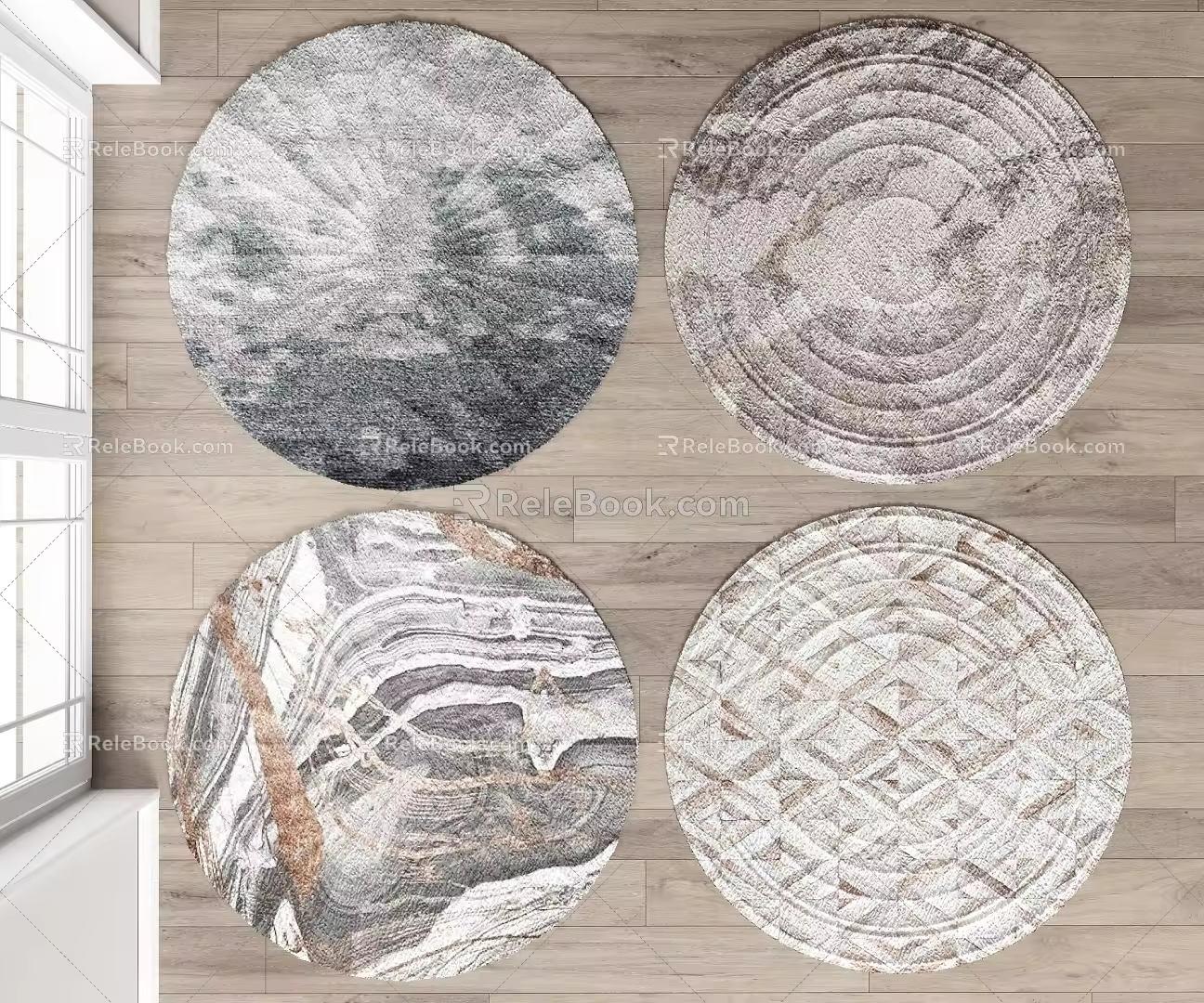 Modern Round Carpet Carpet 3d model