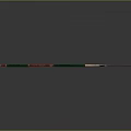 Traditional Spear Weapon With Green Red Shaft And Metal Spearhead Design