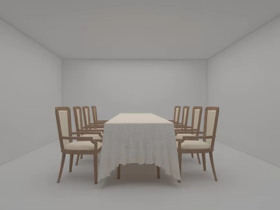 Comfortable Leisure Chairs With Wooden Frame And Beige Cushion In White Room Setting 3d model