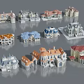 Various Detached Villa Models Showcasing Different Architectural Styles And Exterior Designs