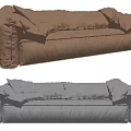 Modern Multiplayer Sofa Baxter Two-Seat Sofa 3d model