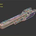 Advanced Interstellar Spaceship With Solar Panel Arrays And Modular Structure