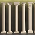 Elegant Classical Architectural Columns With Fluted Details Carved Capitals And Various Designs