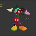 Mickey Mouse Character With Black Ears White Gloves Red Shorts And Yellow Shoes Arms Outstretched