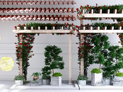 New Chinese Gardening Sits Garden Scenery 3d model