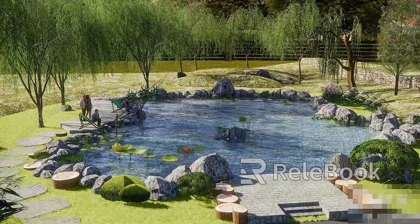 New Chinese Fish Pond model