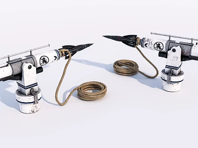 Modern harpoon gun 3d model Modern harpoon gun 3d model