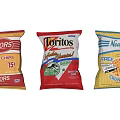 Assorted Corn Chips and Crunchy Snacks Packages With Tators Doritos Neobles Brands 3d model
