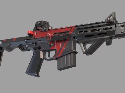 assault rifle machine gun sci-fi gun hard surface firearm machinery 3d model