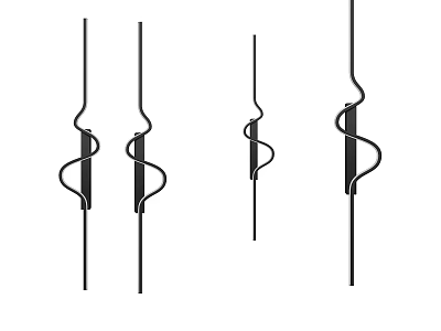 Stylish Modern Wall Lamps With Sleek Curved Lines And Various Designs 3d model
