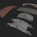 Multiple Bridge Models With Various Arch Designs And Different Materials 3d model