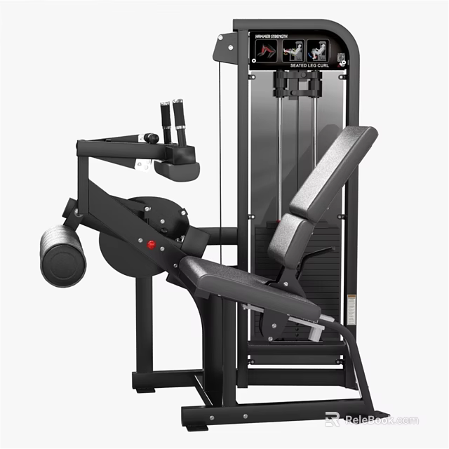 Commercial Grade Leg Extension Sports Equipment With Comfortable Seat And Durable Frame 3d model 