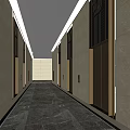 Modern Elevator Hall Elevator Office Corridor Office Building Elevator Car 3d model