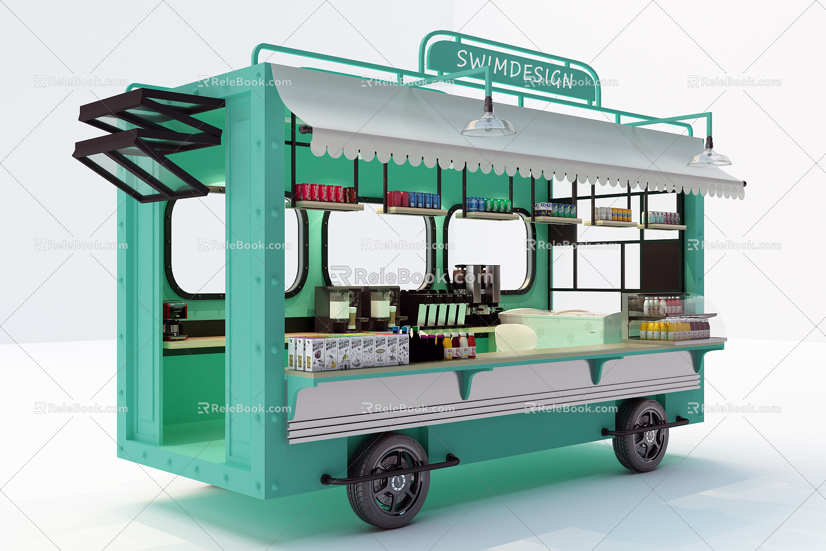 Industrial LOFT Vans Vans Water Bar 3d model