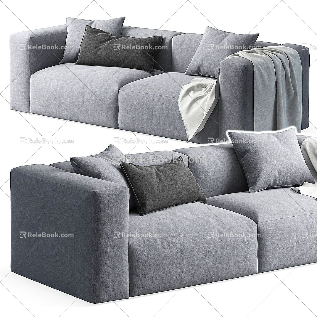 Modern Multi-Person Sofa Sofa Two-Person Sofa Casual Sofa Living Room Sofa Leather Sofa Corner Sofa 3d model