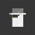 Modern Staircase Design With Wooden Railing Steps And Landing Platform Structure