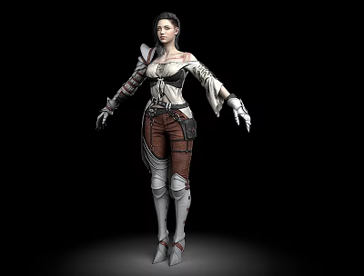 Woman Warrior Woman Assassin Woman Heroine 3d model
