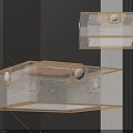 Modern Ceiling Lights With Gold Frame Transparent Shade And Decorative Accents