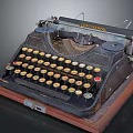Vintage Typewriter Classic Mechanical Keyboard With Retro Design For Home Decor