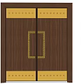 New Chinese Style Gate Patio Door 3d model