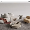 Modern Sofa Coffee Table Combination Sofa Coffee Table 3d model