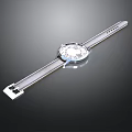 Silver Metallic Watch With Sleek Design Round Dial And Comfortable Strap