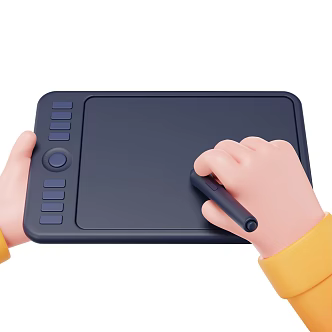 Modern cartoon small hand animation small palm computer 3d model