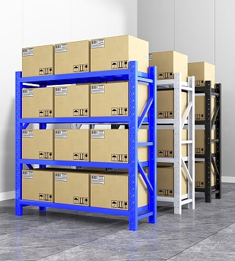 Storage Shelf Storage Rack Multi-layer Heavy Storage Rack Commercial Supermarket Garage Express Storage Room Goods Storage Rack 3d model