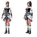 Game And Movie Character With Black Top White Skirt Decorative Belt And Boots