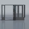 Modern Sliding Doors With Glass Panels And Metal Frames For Interior Partition Design