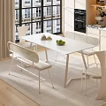 Modern Dining Table Combination Restaurant Ornaments 3d model
