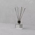 Aromatic Reed Diffuser In Square Glass Bottle With Minimalist Label And Neutral Background
