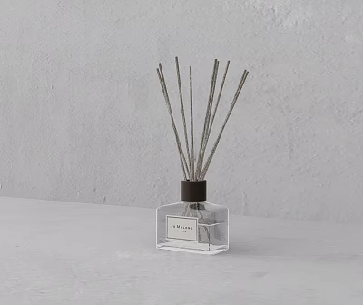 Aromatic Reed Diffuser In Square Glass Bottle With Minimalist Label And Neutral Background 3d model