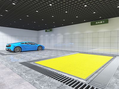 Modern car wash car wash 3d model